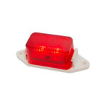 MINI FARO RECTANG. C/ 2 LEDS  ROJO