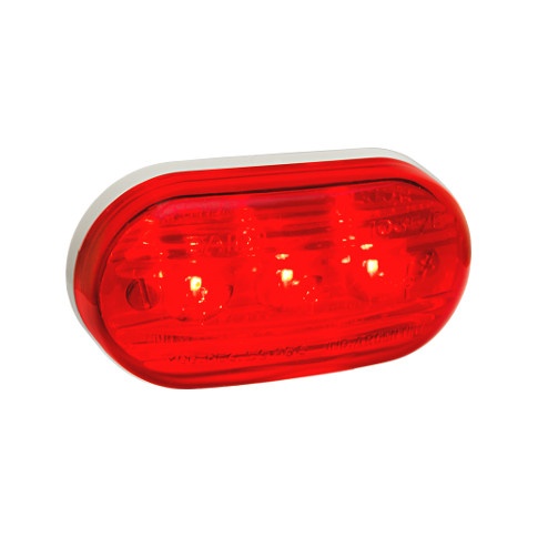 FARO OVAL 3 LEDS BIVOLTAJE ROJO