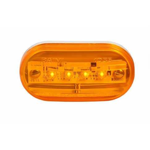 FARO ELECTR.OVAL  4 LED (12/24) AMBAR