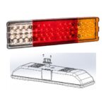 FARO TRAS.ELECTR.12V TIPO M.BENZ C/SALIDA CABLE DER.