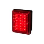 FARO RECT. TRAS. ELECT. C/ 18 LED 12/24  ROJO BIP.