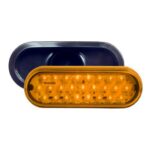 FARO ELECTR.OVAL  6 ´´  25 LED  (12/24) AMBAR BIP.