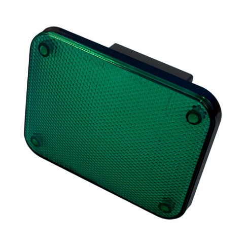 4000-LAM.V FARO RECTANG. P/ AMBULANCIA (P/ LAMP/S) VERDE - Imagen 1