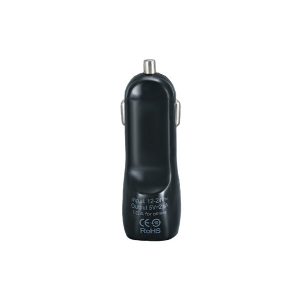 CARGADOR DOBLE USB 12V / 24V output 5V 3100ma NEGRO