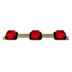 SOPORTE TRIPLE  3 FAROS 634   ROJO