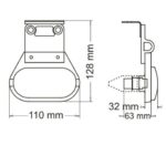 FARO LATERAL FLEX. SIMPLE  AMBAR - Imagen 2