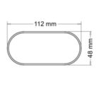 REFLECTOR OVAL LARGO  CRISTAL - Imagen 2