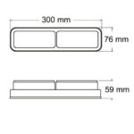 FARO RECTANGULAR ANGOSTO  RO-AM - Imagen 2