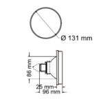 FARO REDONDO C/RETRORR. UNIP.  AMBAR - Imagen 2