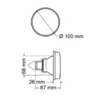 FARO REDONDO MEDIANO UNIP.  AMBAR - Imagen 2