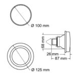 FARO REDONDO MEDIANO C/ARO FLEX. UNIP.  AMBAR - Imagen 2