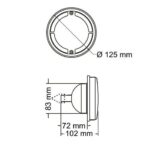 FARO REDONDO MEDIANO  ROJO UNIP. - Imagen 2