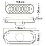 FARO ELECTR.OVAL  6 ´´ 25 LED 12/24 CRISTAL UNIP. - Imagen 2
