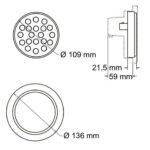 FARO RED. ELECTR.  4 ´´ 20 LED SMD 12/24 AMBAR UNIP - Imagen 2