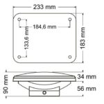 FARO RECTANG. P/ AMBULANCIA (P/ LAMP/S)  AZUL - Imagen 2
