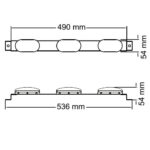 SOPORTE TRIPLE  3 FAROS 1035  ROJO - Imagen 2