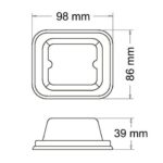 FARO UNIV. ELECT. C/ 4 LED 12/24  CRISTAL - Imagen 2