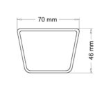 REFLECTOR TRAPEZOIDAL CHICO  CRISTAL - Imagen 2