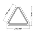 REFLECTOR TRIANGULAR C/ REFLECTOR 900R  ROJO - Imagen 2