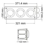 CONJ. ARMADO  3 FAROS ART. 1810 CR-RO-AM (R) - Imagen 2