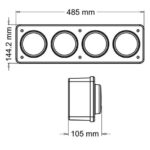 CONJ. ARMADO  4 FAROS ART. 1810 CR-RO-RO-AM (R) - Imagen 2