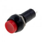 BOTON PULSADOR PLASTICO ROJO/NEGRO