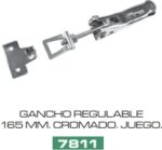GANCHO  REGULABLE CROMADO CHICO 165 mm