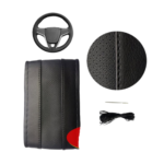 CUBREVOLANTE PARA ATAR CUERINA COMBINADA NEGRO 38CM