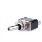 LLAVE PALANCA 1 PUNTO METALICA C/LED ROJO