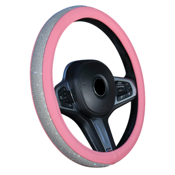 CUBREVOLANTE GIRLS POWER -BLING BLING DIAMANTES PLATA/ROSA