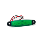 FARO SEÑAL. LAT.L 9,5 X 2,1 CM VERDE 12V FUNC. FIJA BLANCA