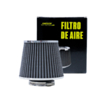 FILTRO DE AIRE CONICO COMPETICION 76MM PLATEADO UNIVERSAL