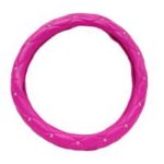 CUBREVOLANTE CUERO ROSA CON DIAMANTES - Imagen 3