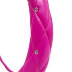 CUBREVOLANTE CUERO ROSA CON DIAMANTES - Imagen 4