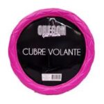 CUBREVOLANTE CUERO ROSA CON DIAMANTES - Imagen 2