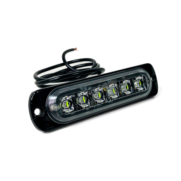 FARO DE LED 12V 6 LED CHAT P/PARRILLA C/LUZ VERDE DEST.